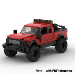 Technical Ford Raptors F-150 Pickup Truck Car Building Blocks