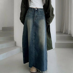 American Retro Denim Skirt For Women's